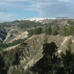 Panorama di Pisticci visto dai Calanchi