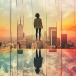 Immagine Report sosteniblità_In equilibrio con il cielo_credit Francesca Fini feat Midjourney (IA)